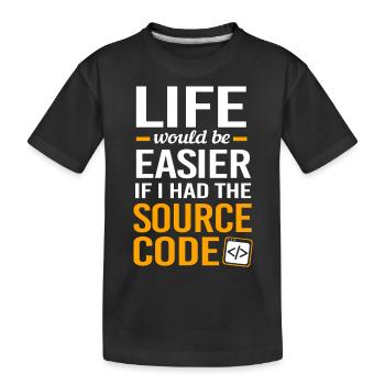 Cybersecurity Cyber Programmierer Hacker - Kinder Premium Bio T-Shirt - Schwarz - Vorne