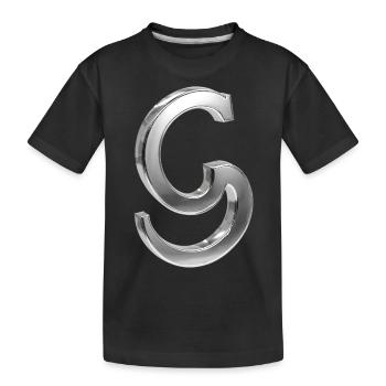 Chrome ,, S " Métallisé - T-shirt bio Premium Enfant - noir - Devant