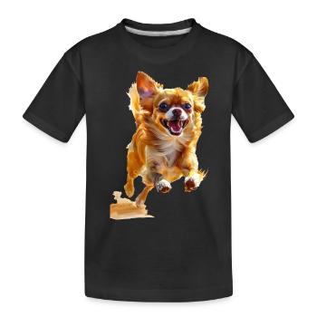 Chihuahua - Kinder Premium Bio T-Shirt - Schwarz - Vorne