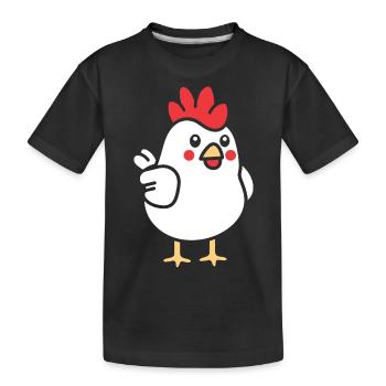 Chicken - Kids' Premium Organic T-Shirt - black - Front