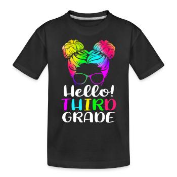 3. Klasse - Kinder Premium Bio T-Shirt - Schwarz - Vorne
