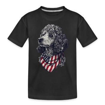 Pudel - Kinder Premium Bio T-Shirt - Schwarz - Vorne