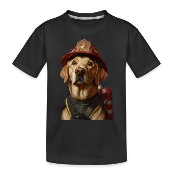 Labrador Retriever - Kinder Premium Bio T-Shirt - Schwarz - Vorne