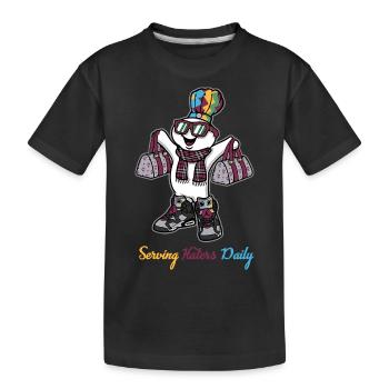 Serving Haters Daily - Kids' Premium Organic T-Shirt - black - Front