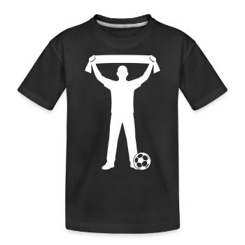 Football Fan Silhouette - Kids' Premium Organic T-Shirt - black - Front