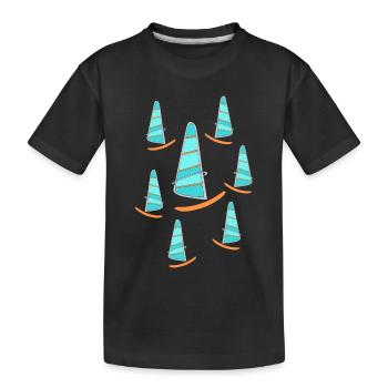 Windsurfing - Kids' Premium Organic T-Shirt - black - Front