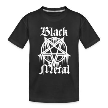 Métal noir avec pentagramme - T-shirt bio Premium Enfant - noir - Devant