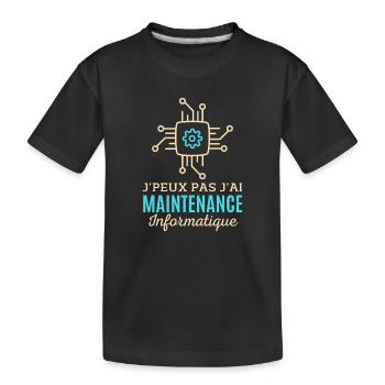 Maintenance informatique - T-shirt bio Premium Enfant - noir - Devant