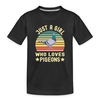 Pigeon Pigeons - T-shirt bio Premium Enfant - noir - Devant