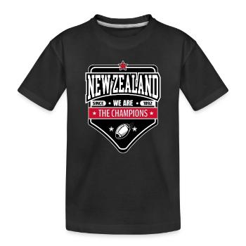Insigne de victoire de la Nouvelle-Zélande | Badge sportif - T-shirt bio Premium Enfant - noir - Devant