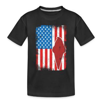 Eiscreme 4. Juli USA - Kinder Premium Bio T-Shirt - Schwarz - Vorne