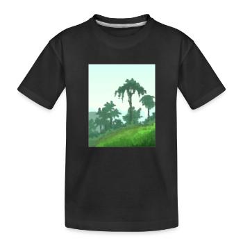 Palmiers sur toile - T-shirt bio Premium Enfant - noir - Devant