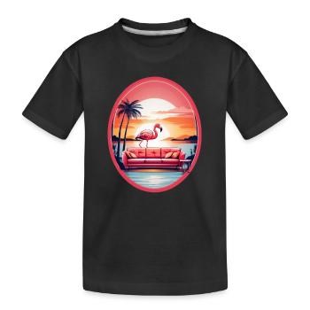 Canapé Flamingo - T-shirt bio Premium Enfant - noir - Devant
