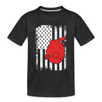 4. Juli USA Imkerei - Kinder Premium Bio T-Shirt - Schwarz - Vorne