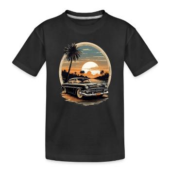 Classic Cars 1950 - Kinder Premium Bio T-Shirt - Schwarz - Vorne