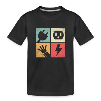 Connecteurs et Éclairs Pastel - T-shirt bio Premium Enfant - noir - Devant