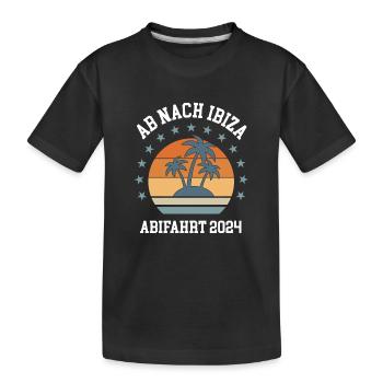 Ibiza Abifahrt 2024 Abitur Klassenreise Abi Reise - Kinder Premium Bio T-Shirt - Schwarz - Vorne