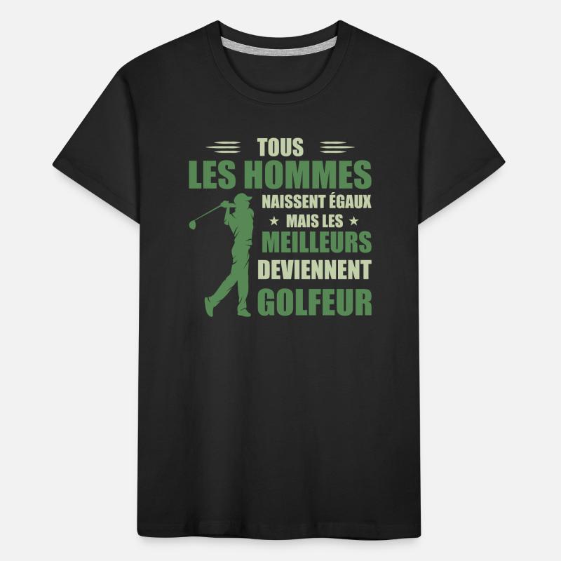 Equally Better Men Become Golfers Kids' Premium Organic T-Shirt