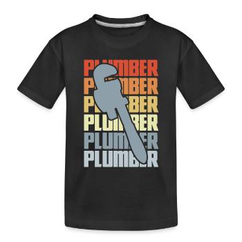 Installateur Vintage Look - Kinder Premium Bio T-Shirt - Schwarz - Vorne