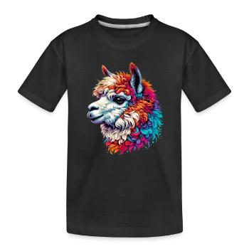 Alpaka - Kinder Premium Bio T-Shirt - Schwarz - Vorne