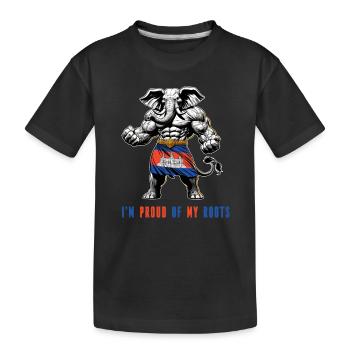 Ich bin stolz auf meine Fährten Kambodscha - Kinder Premium Bio T-Shirt - Schwarz - Vorne