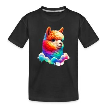 Alpaka - Kinder Premium Bio T-Shirt - Schwarz - Vorne