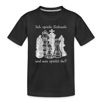 Schach figuren - Kinder Premium Bio T-Shirt - Schwarz - Vorne