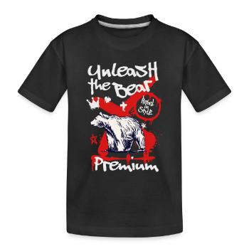 Graffiti Bär Shirt Urban Streetwear Bear - Kids' Premium Organic T-Shirt - black - Front