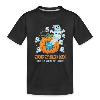 Gehackter Geist: Feller im System ! - Kinder Premium Bio T-Shirt - Schwarz - Vorne