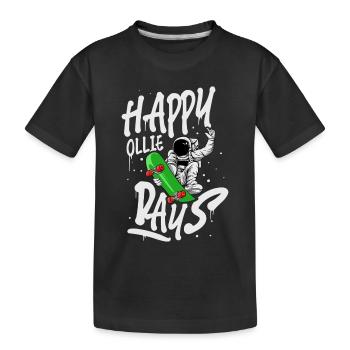 Skateboard Skate Skater - Kinder Premium Bio T-Shirt - Schwarz - Vorne