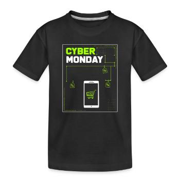 Cyber Monday shopping spree - Kids' Premium Organic T-Shirt - black - Front
