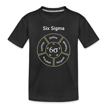 Six Sigma Prozess: Definieren, Messen - Kinder Premium Bio T-Shirt - Schwarz - Vorne