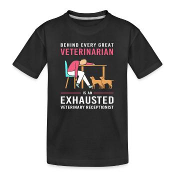 Réceptionniste Médecine Réceptionniste - T-shirt bio Premium Enfant - noir - Devant