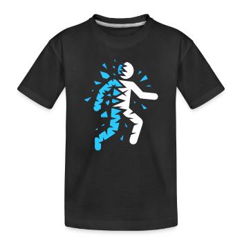 Silhouette éclatée bleue - T-shirt bio Premium Enfant - noir - Devant