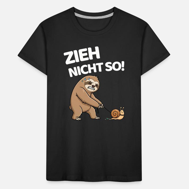 Don't pull so sloth with snail Kids' Premium Organic T-Shirt
