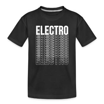 Logo de conception de la typographie de la musique électro - T-shirt bio Premium Enfant - noir - Devant