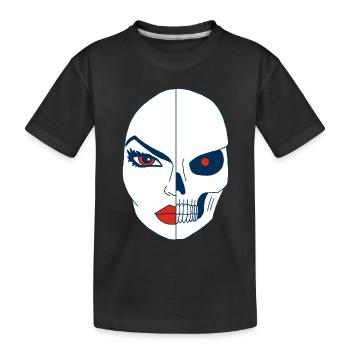 Tod und sein Gesicht - Kinder Premium Bio T-Shirt - Schwarz - Vorne