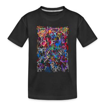 abstrakt - Kinder Premium Bio T-Shirt - Schwarz - Vorne