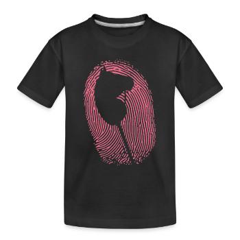 Cavalier d’empreintes digitales pour cheval de loisir - T-shirt bio Premium Enfant - noir - Devant
