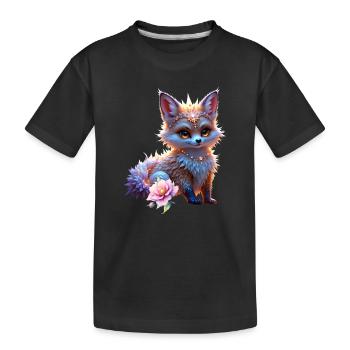 Fantasme du Renard Saphir - T-shirt bio Premium Enfant - noir - Devant