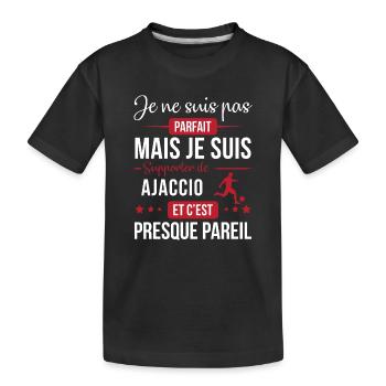 Je Ne Suis Pas Parfait Mais Je Suis Supporter D... - T-shirt bio Premium Enfant - noir - Devant