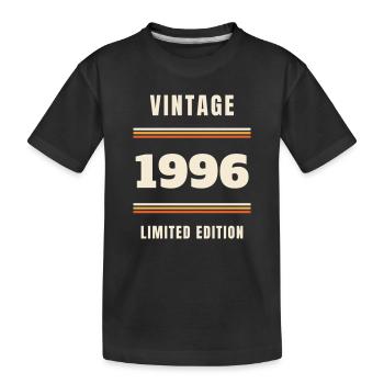 Vintage 1996 - 30. Geburtstag Jahrgang Geschenk - Kinder Premium Bio T-Shirt - Schwarz - Vorne