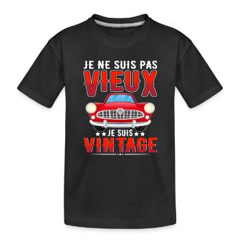 Je ne suis pas vieux je suis vintage - T-shirt bio Premium Enfant - noir - Devant