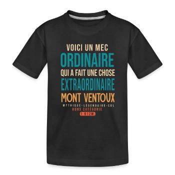 Mont Ventoux vélo cadeau homme velo ventoux - T-shirt bio Premium Enfant - noir - Devant