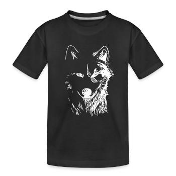 Portrait de chien vintage pour les propriétaires de chiens - T-shirt bio Premium Enfant - noir - Devant