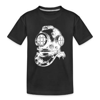 Antiker Vintage Taucherhelm - Helmtaucher - Kinder Premium Bio T-Shirt - Schwarz - Vorne
