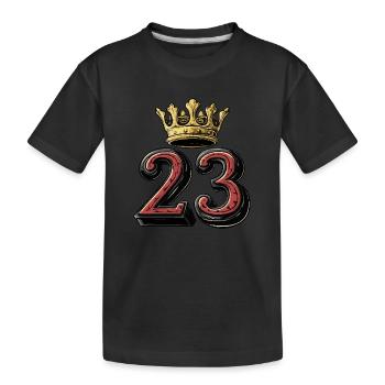 Couronne à 23 chiffres - T-shirt bio Premium Enfant - noir - Devant