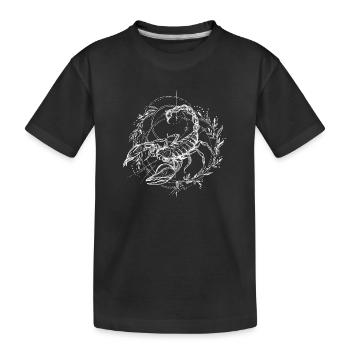 Sternzeichen Skorpion - Kinder Premium Bio T-Shirt - Schwarz - Vorne