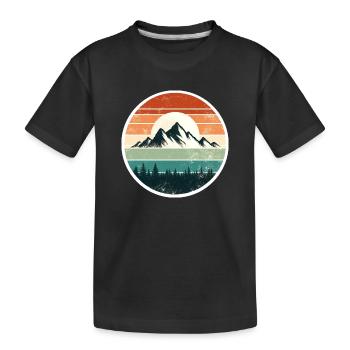 Berge - Kinder Premium Bio T-Shirt - Schwarz - Vorne