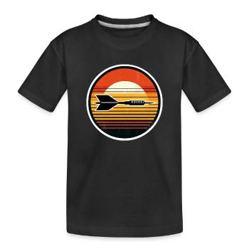 Darts - Kids' Premium Organic T-Shirt - black - Front